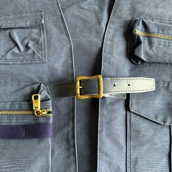 AS2OV Navy Blue Shrink Nylon Camping Vest - No. 011900 - Made in Japan - OS - Picture 5 of 6